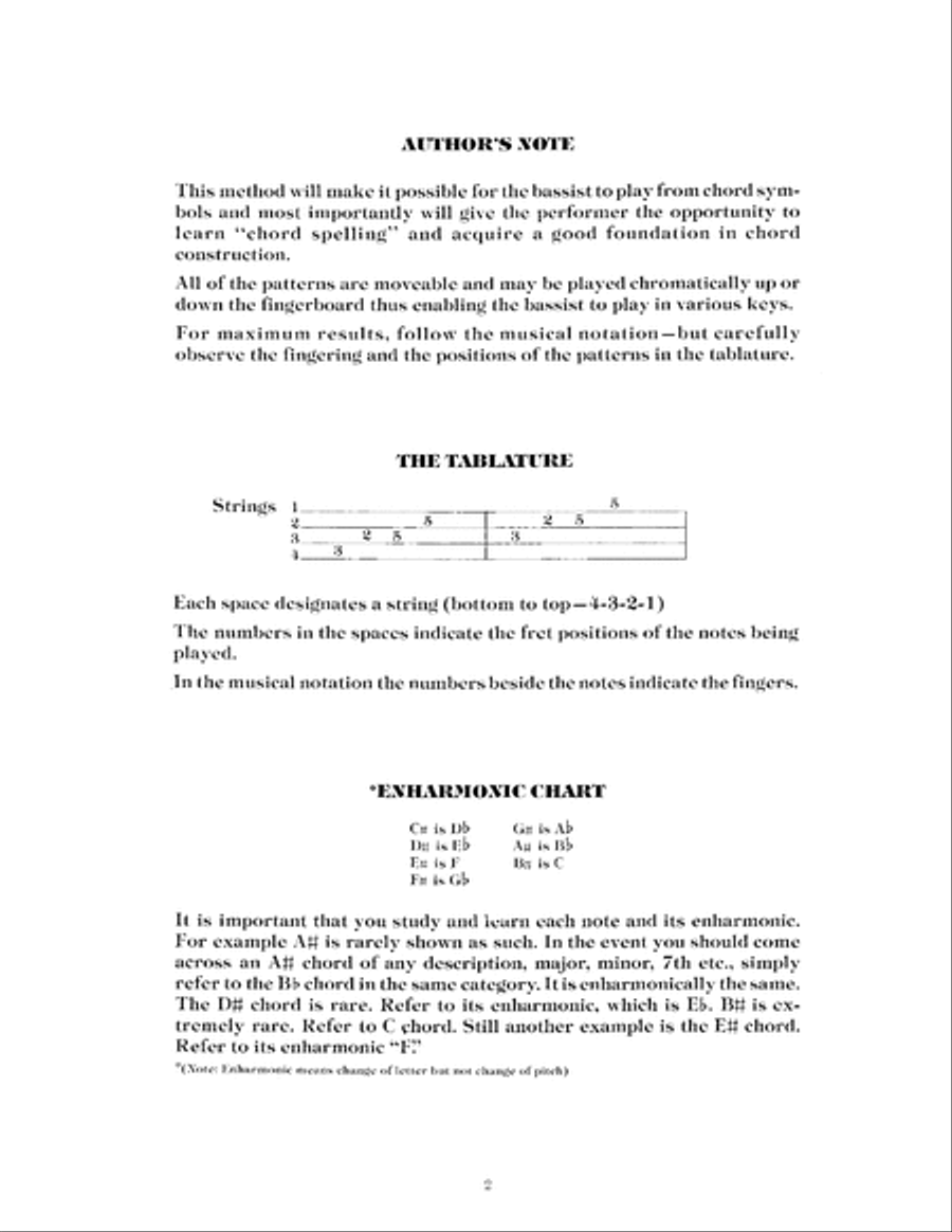 Play Electric Bass from Chord Symbols