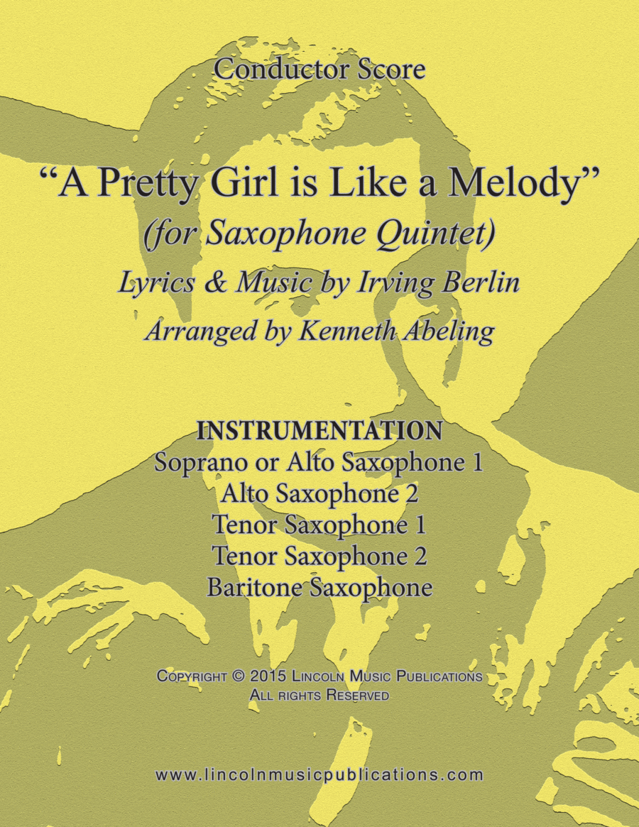 A Pretty Girl is Like a Melody (for Saxophone Quintet) Saxophone Quintet scores gallery preview page 1