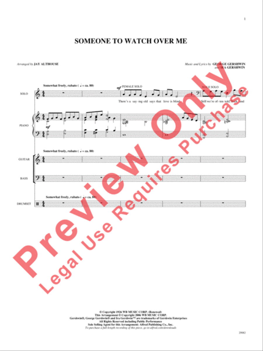 Someone to Watch Over Me Choir scores gallery preview page 2