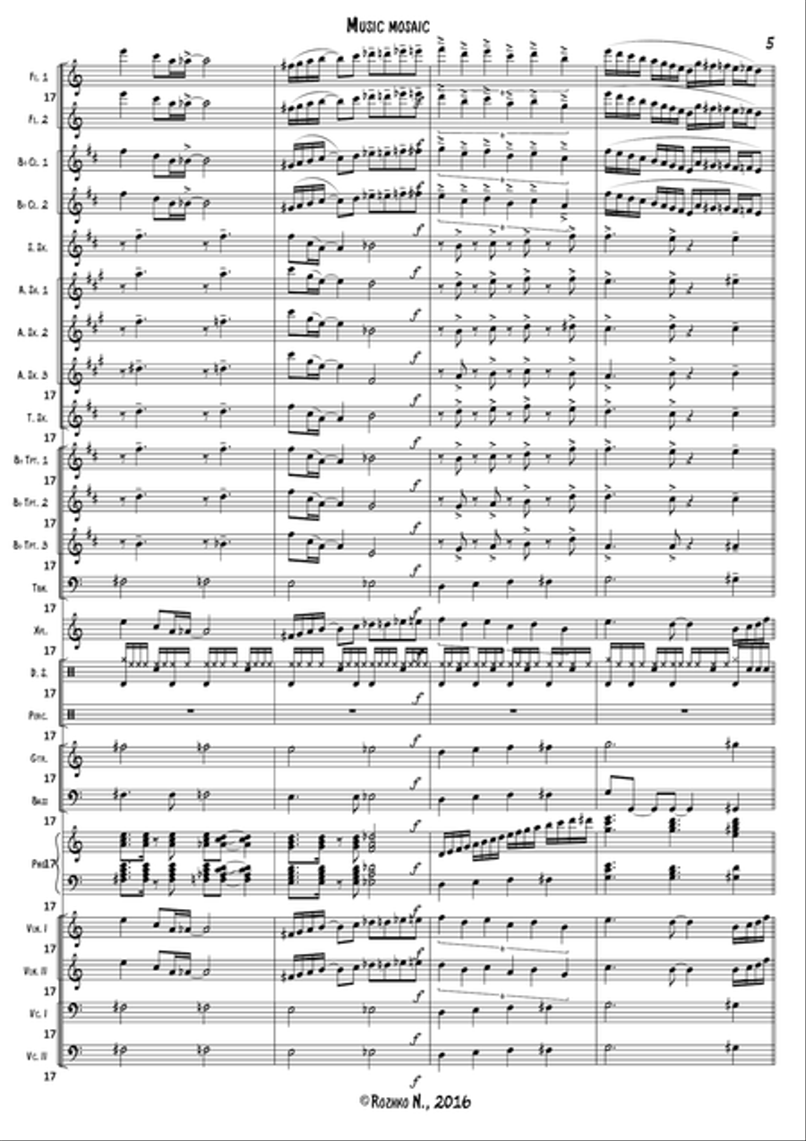 Music Mosaic (for a Variety Orchestra) Chamber Orchestra scores gallery preview page 6