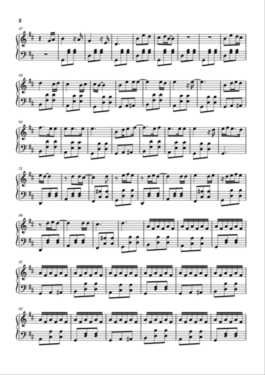 Je Te Laisserai Des Mots Piano Solo scores gallery preview page 2