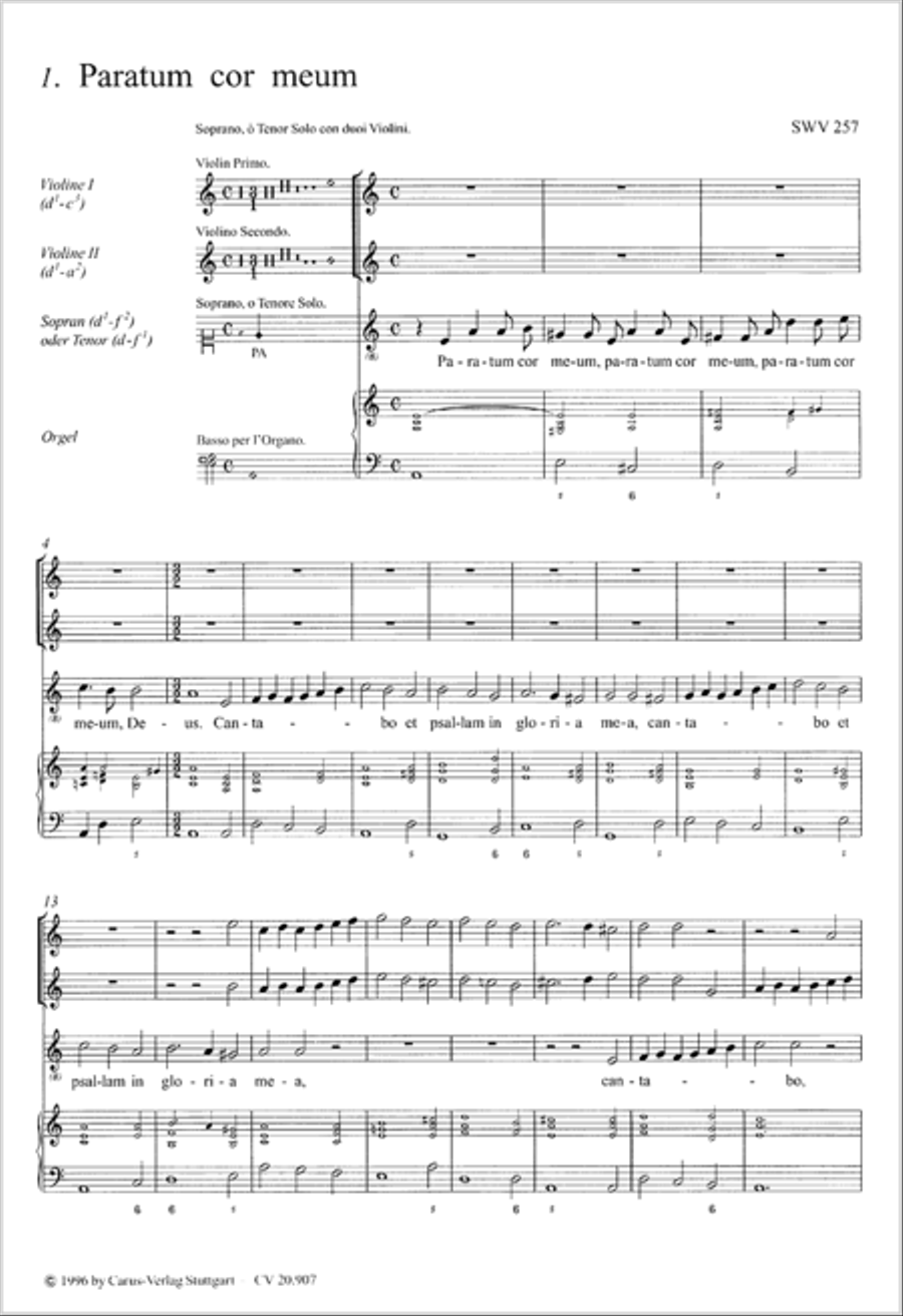 Stuttgarter Schutz-Ausgabe: Symphoniae Sacrae I (Gesamtausgabe, Bd. 7) Score scores gallery preview page 2