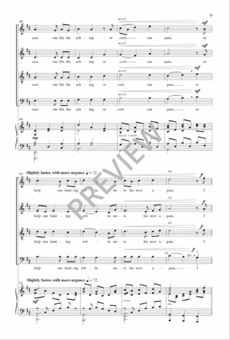 I Shall Not Live in Vain 4-Part scores gallery preview page 10
