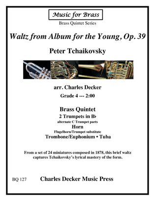 Book cover for Waltz from Album for the Young, Opus 39 for Brass Quintet
