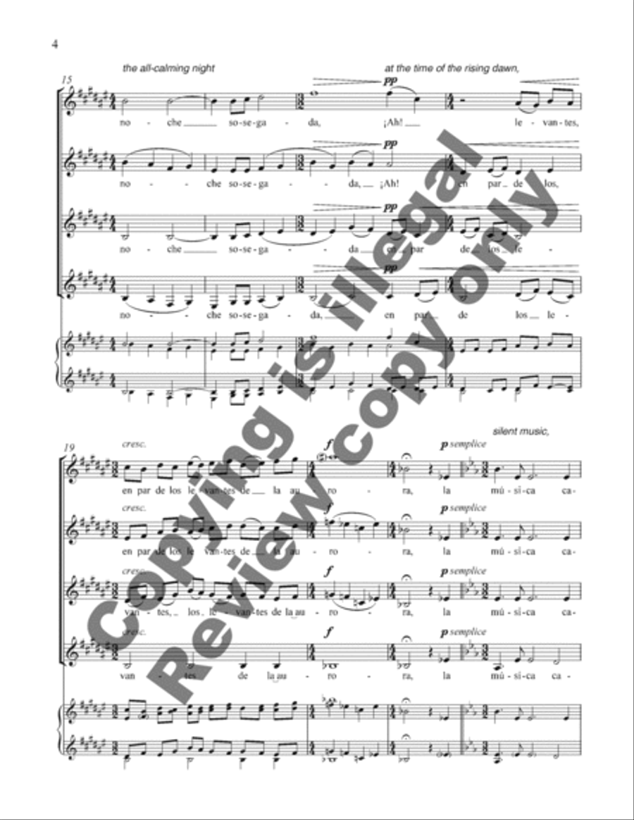 Mi Amado (My Beloved) from Two Love Songs of St. John of the Cross SSAA scores gallery preview page 9