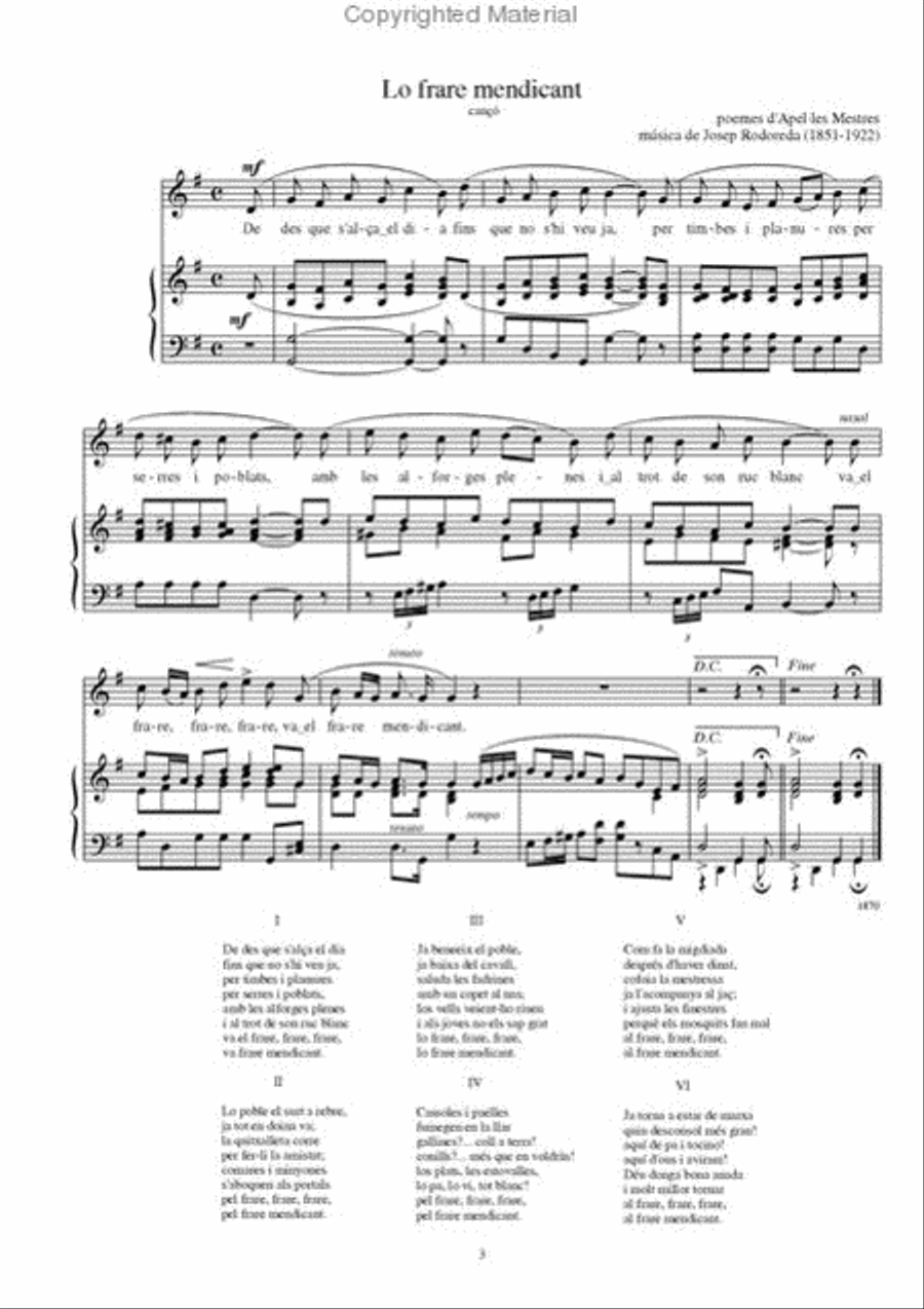 Tres cancons i una serenata Voice Solo scores gallery preview page 2