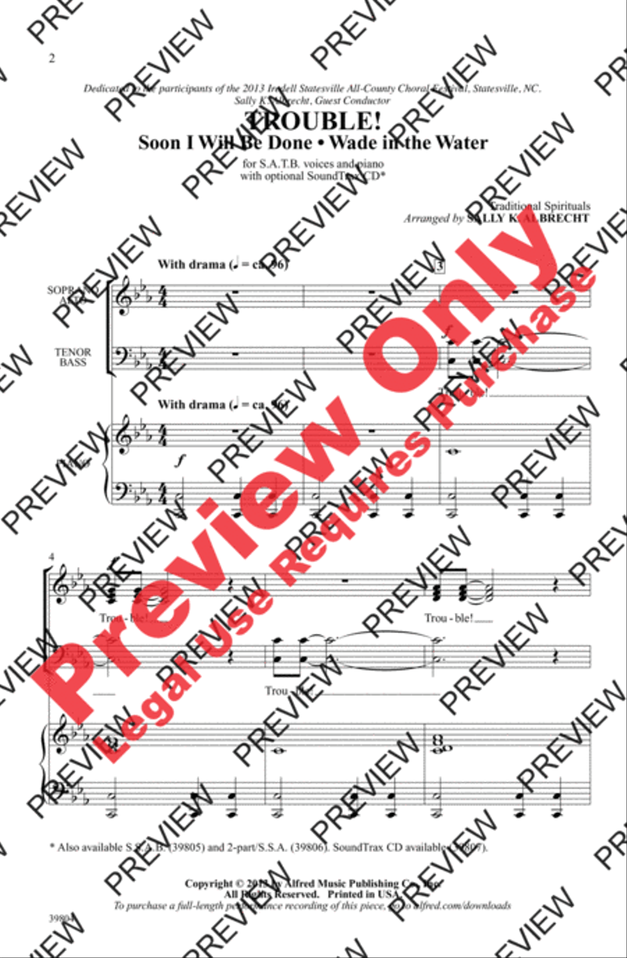 Trouble! - SoundTrax CD (CD only) Choir scores gallery preview page 2