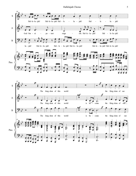 Hallelujah Chorus (SAB) (Accessible Key version) image number null