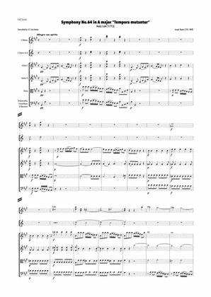 Haydn - Symphony No.64 in A major, Hob.I:64 "Tempora mutantur"