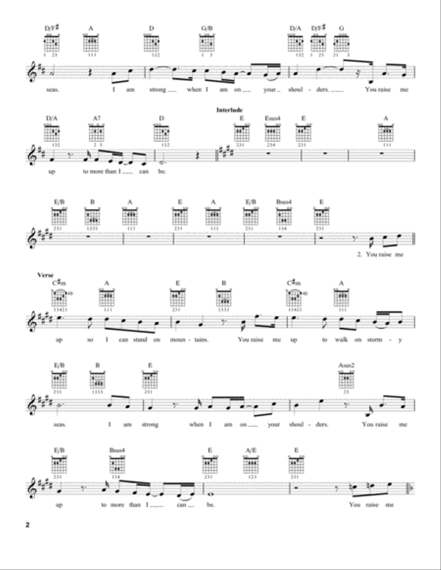 You Raise Me Up You Raise Me Up Acoustic Guitar scores gallery preview page 2