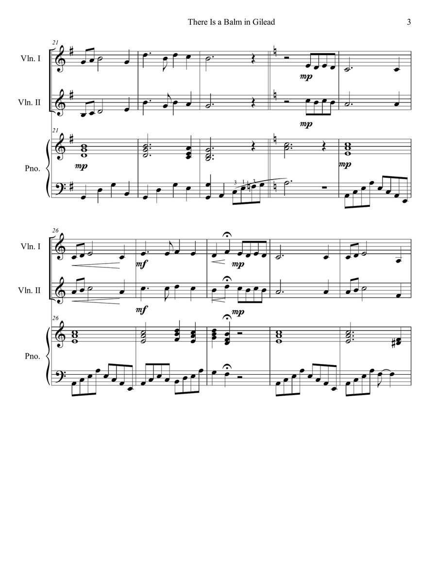 Balm in Gilead String Duet scores gallery preview page 3
