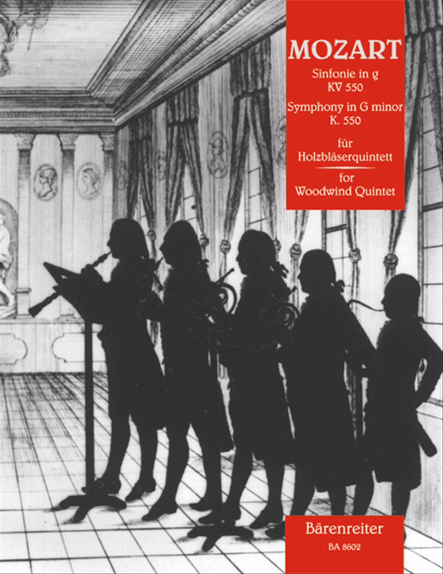 Symphony for Woodwind Quintet g minor KV 550 Woodwind Quintet scores gallery preview page 1