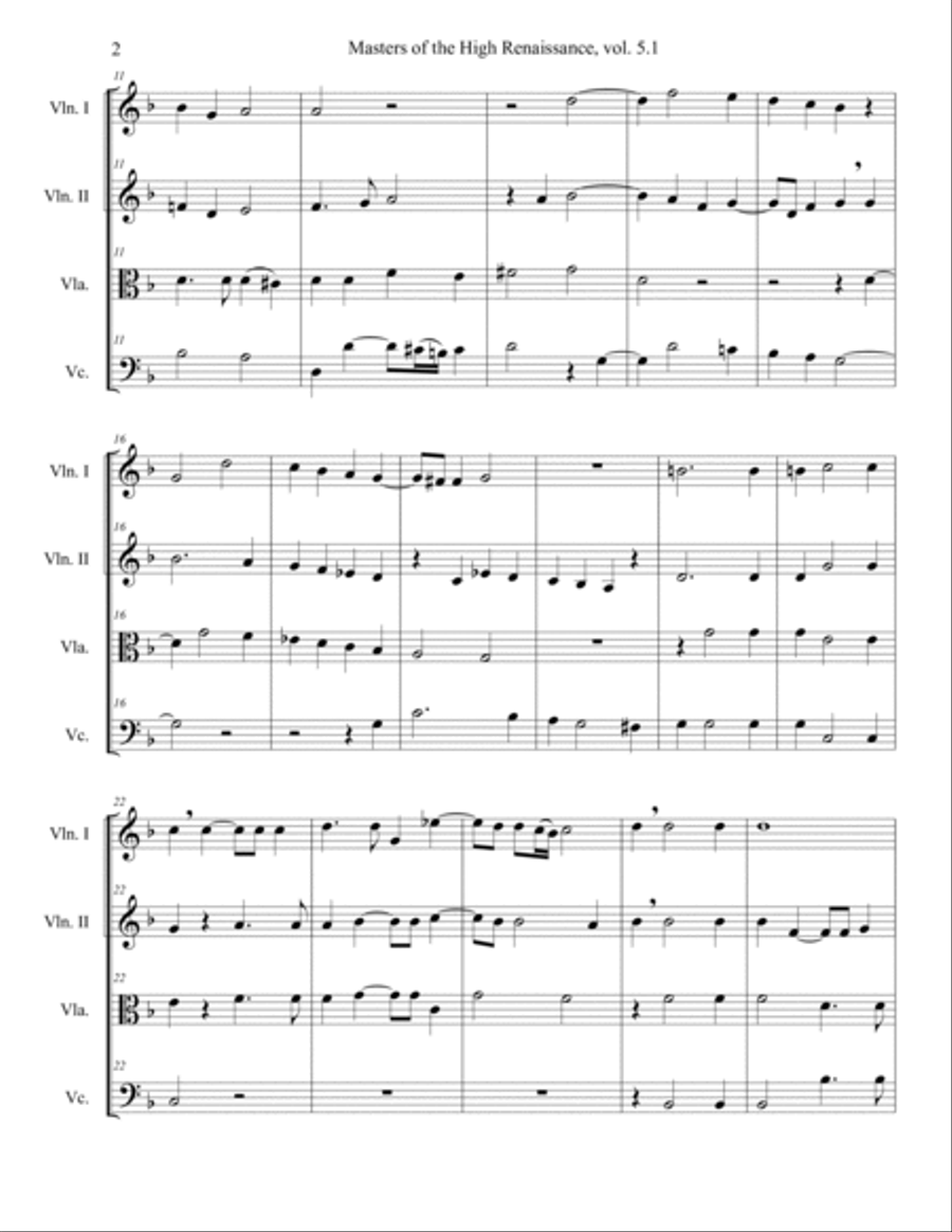Renaissance Motets Arranged for Strings, vol. 5.1 - Palestrina String Orchestra scores gallery preview page 4