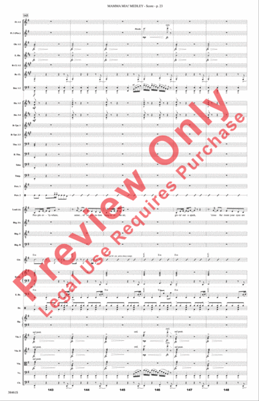 Mamma Mia! Medley Mamma Mia! Medley Full Orchestra scores gallery preview page 24