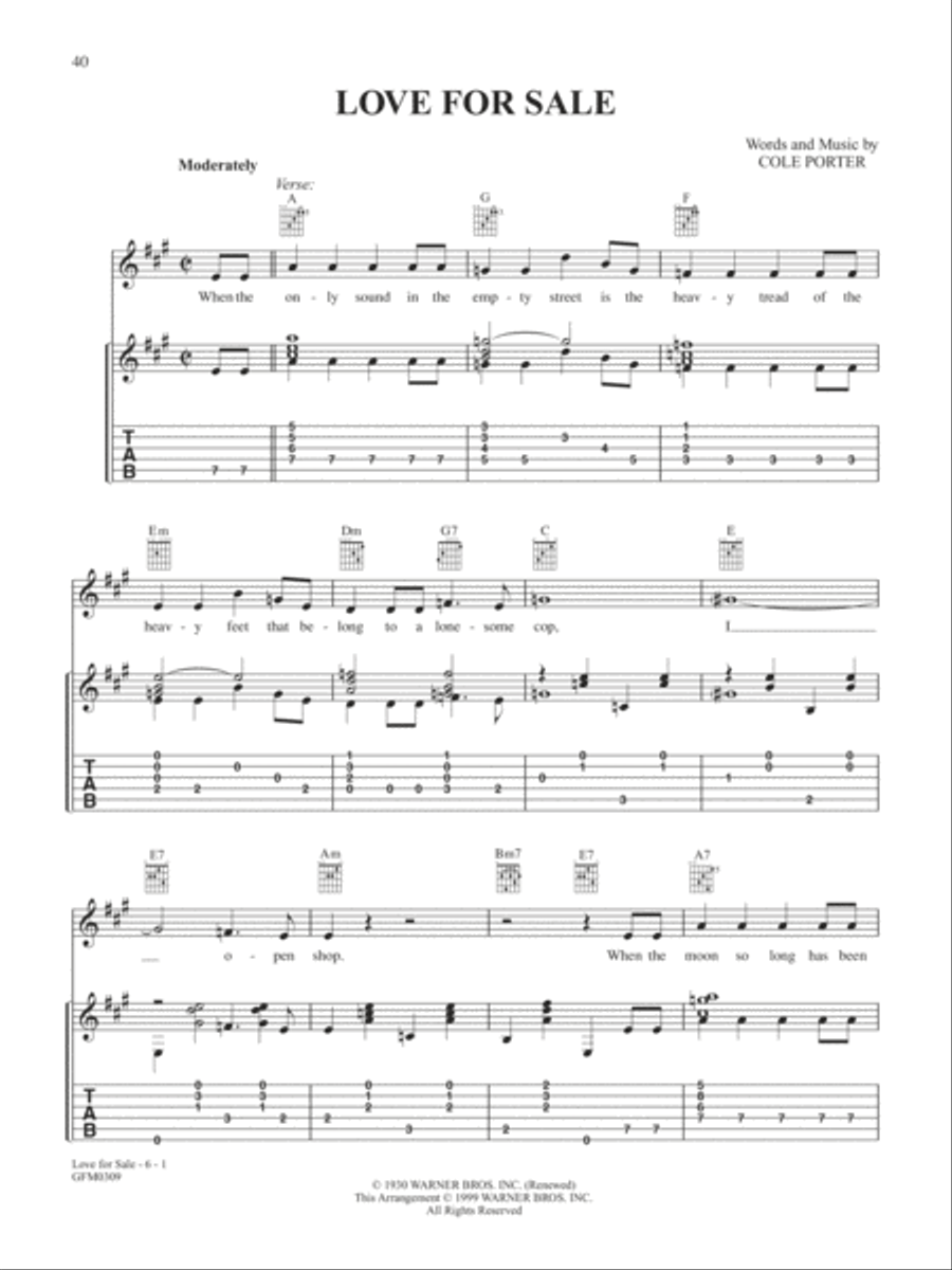 Love For Sale Guitar Solo scores gallery preview page 1