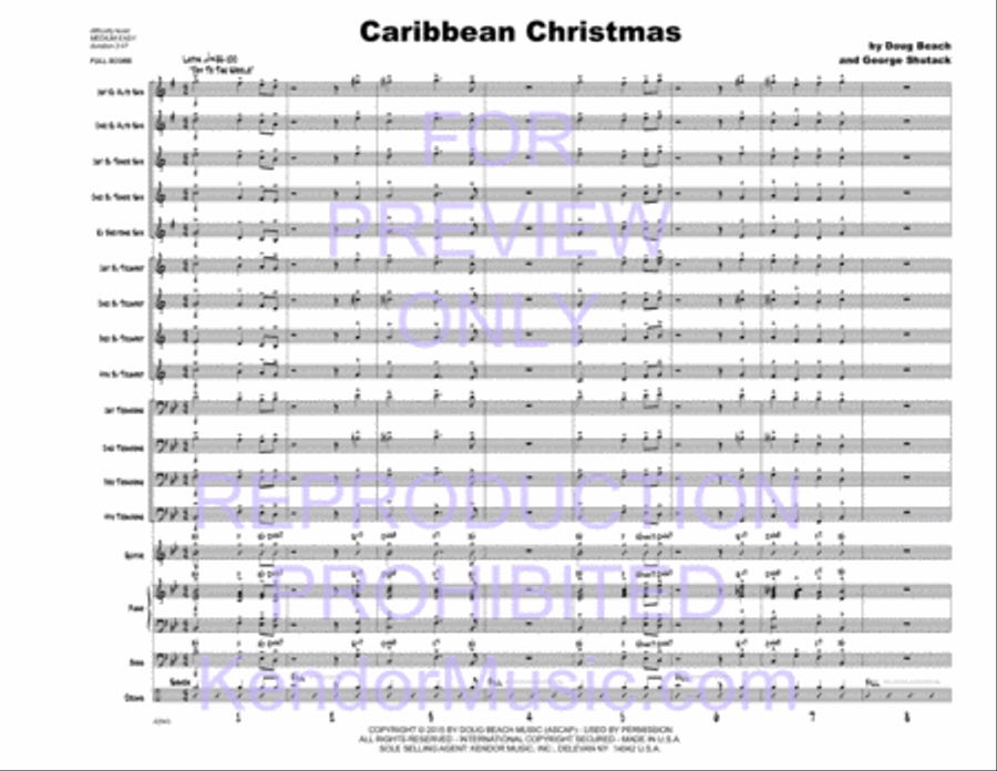 Caribbean Christmas Jazz Ensemble scores gallery preview page 2