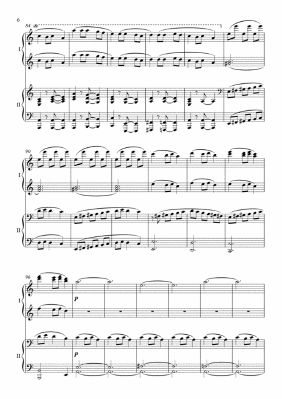 Carol Of The Bells - Piano, 4 Hands 1 Piano, 4-Hands scores gallery preview page 6