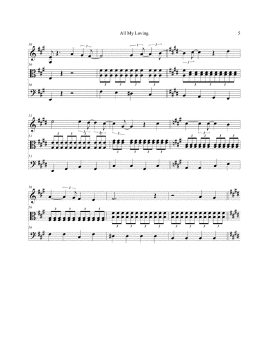 All My Loving All My Loving String Trio scores gallery preview page 5