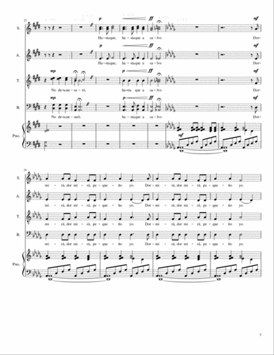 Dormirà 4-Part scores gallery preview page 3