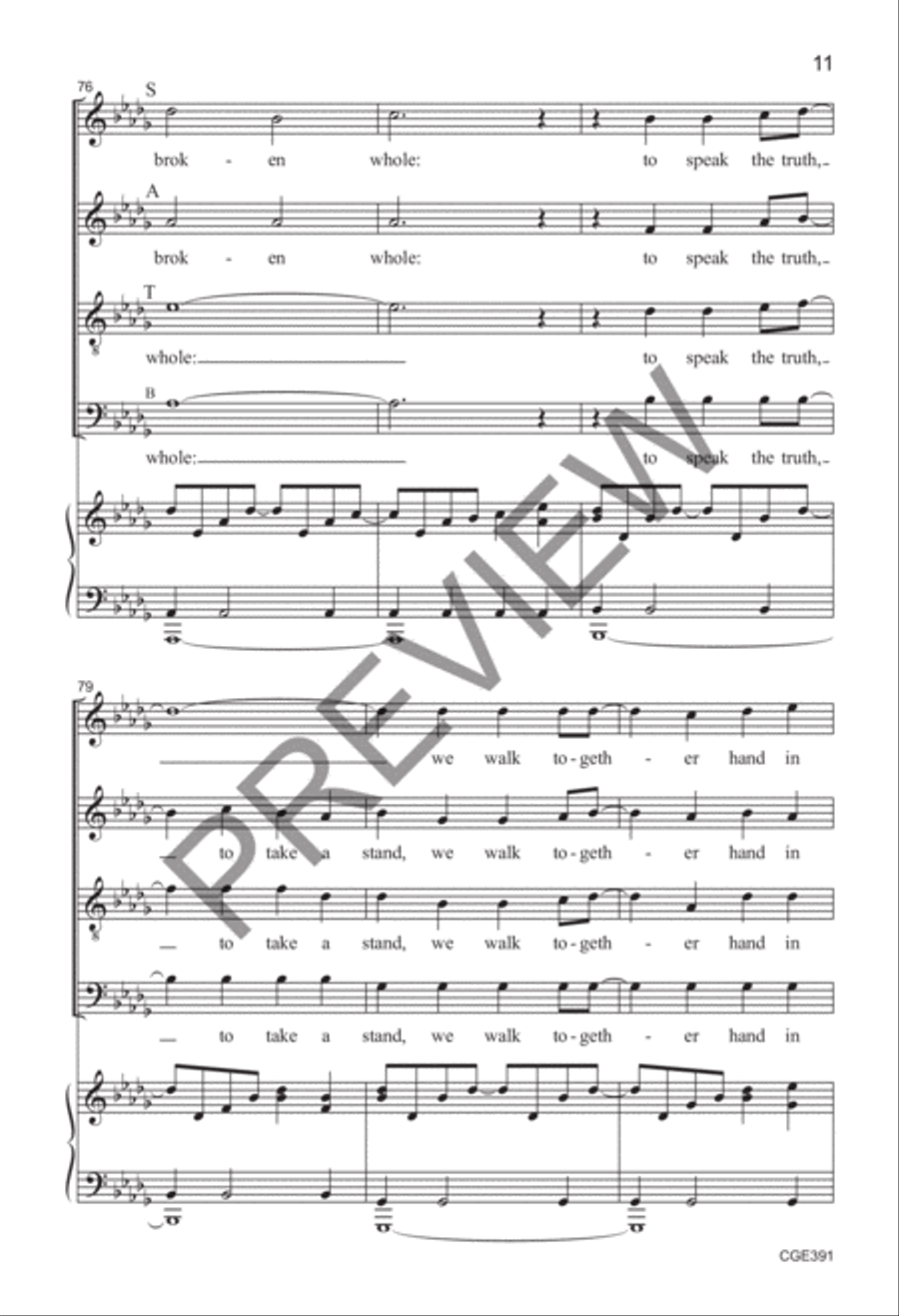 This Is Who We Are (SATB) with Djembe 4-Part scores gallery preview page 10