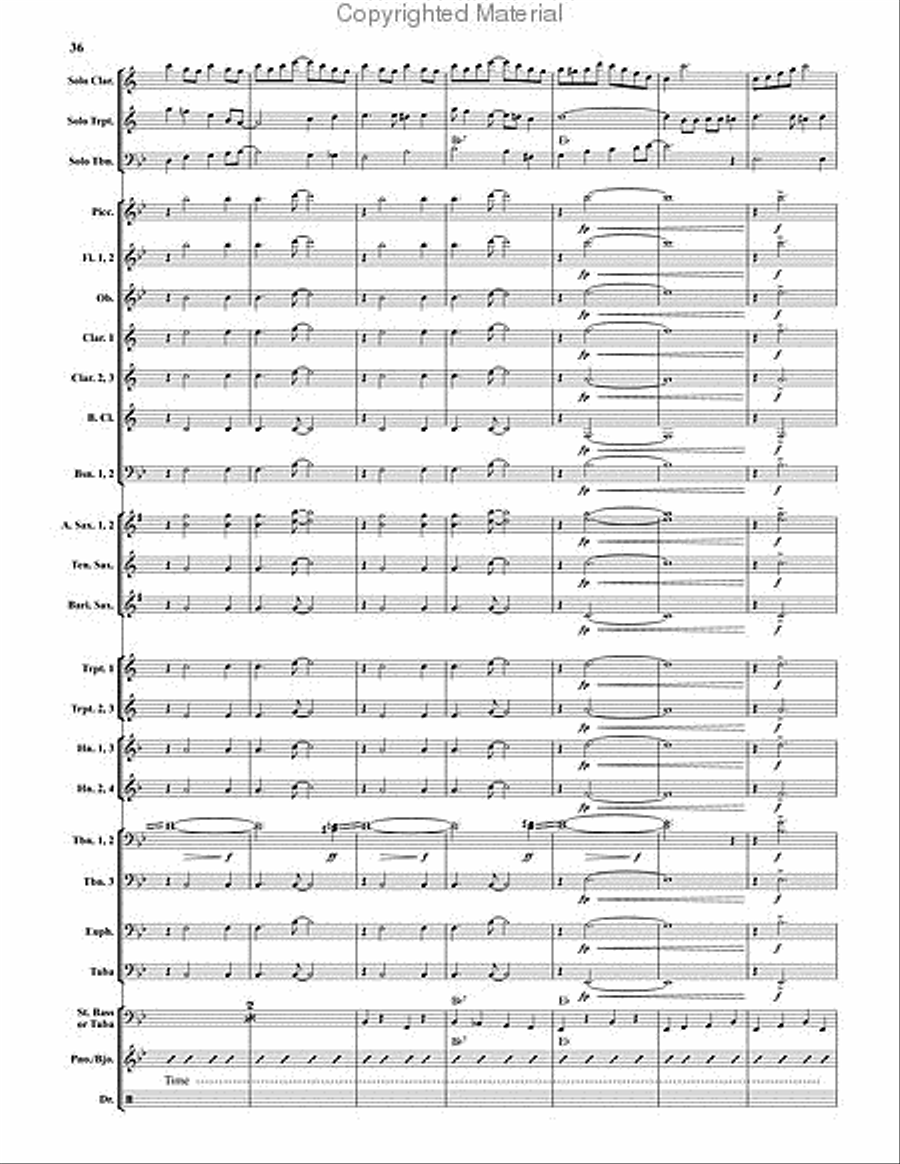Dixieland Live! Concert Band scores gallery preview page 14