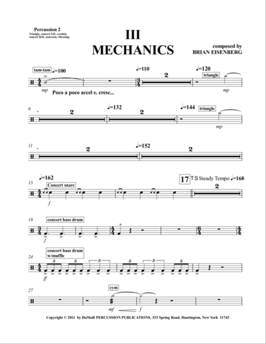 III Mechanics Marimba scores gallery preview page 1