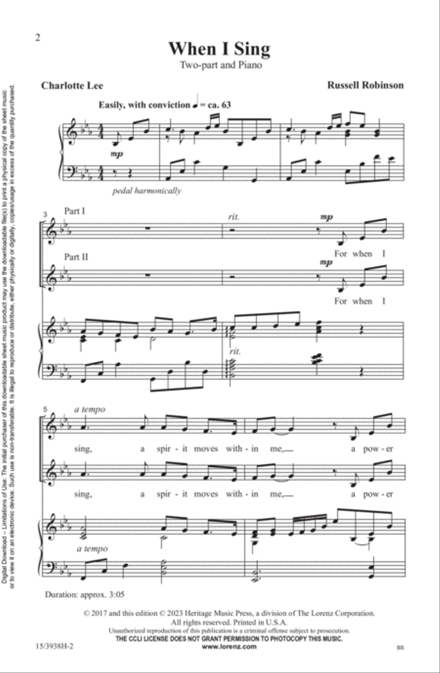 When I Sing 2-Part scores gallery preview page 2