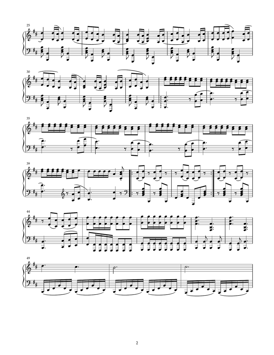 Dragonborn (skyrim Theme) Piano Solo scores gallery preview page 2