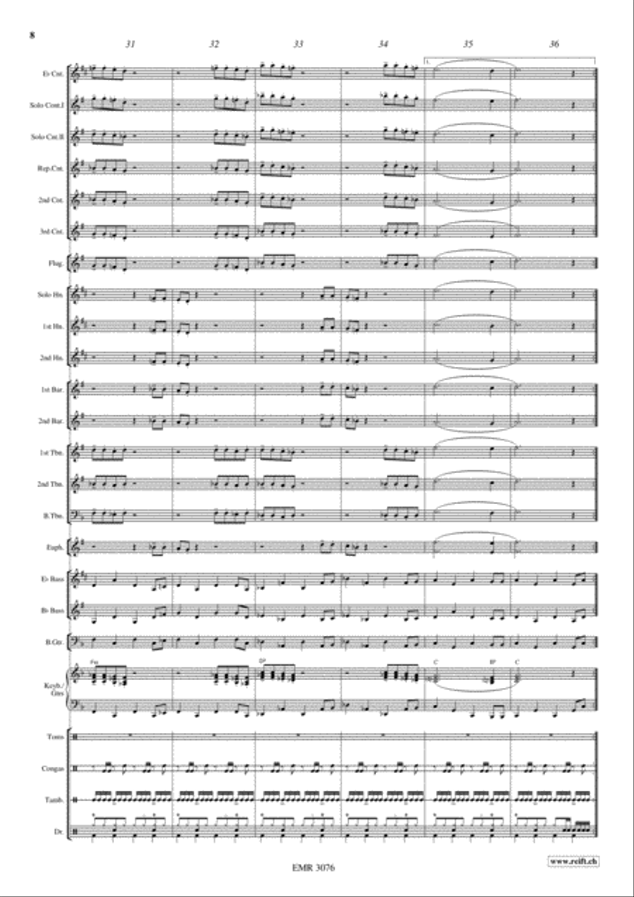 Disco Lady Brass Band scores gallery preview page 9
