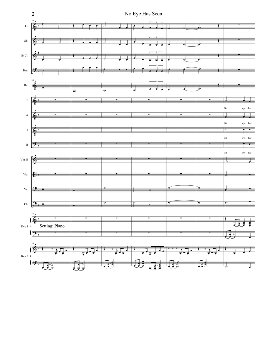 For Those Left Behind (Full Score) 4-Part scores gallery preview page 3