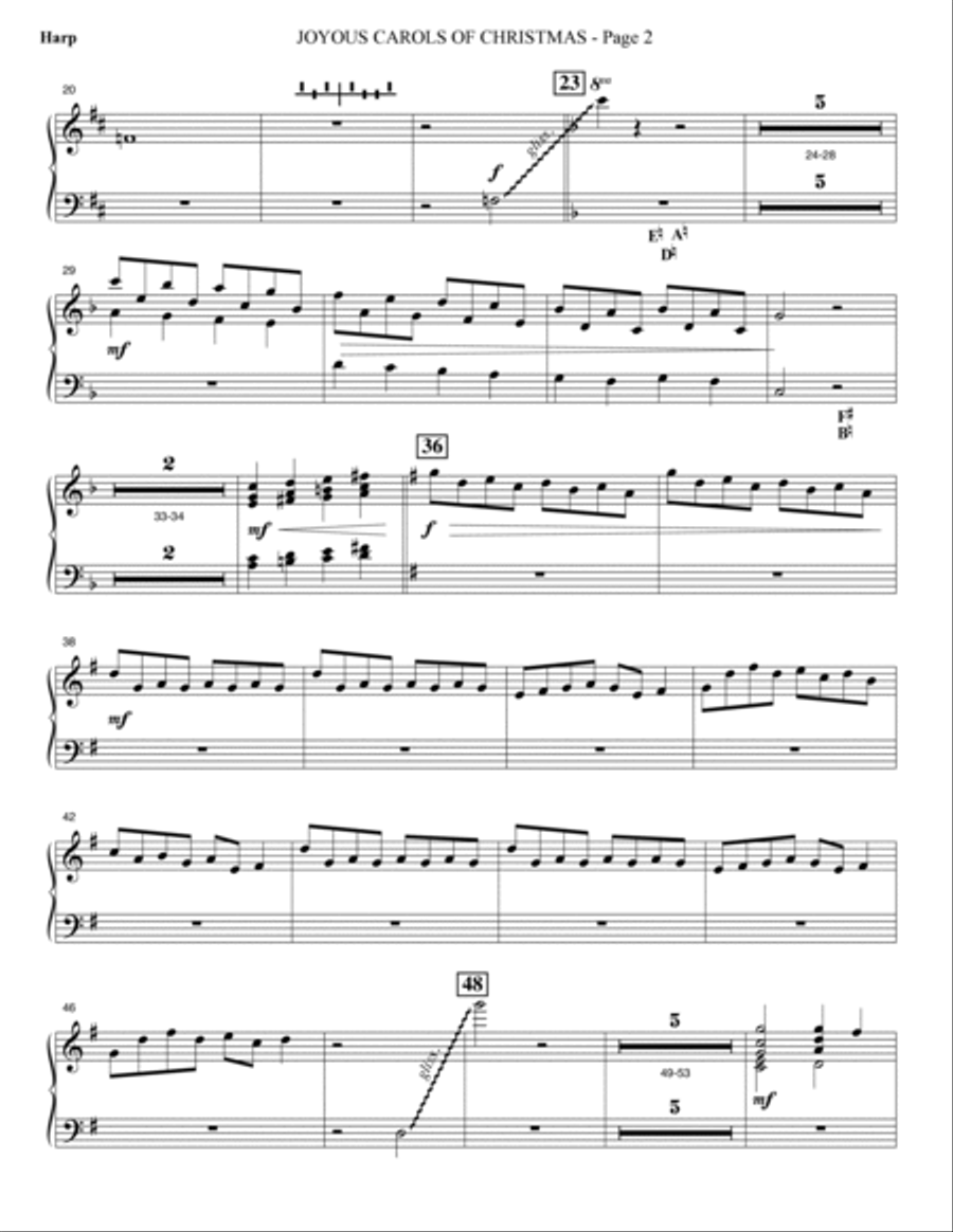 Joyous Carols of Christmas (Full Orchestra) - Harp Choir scores gallery preview page 2