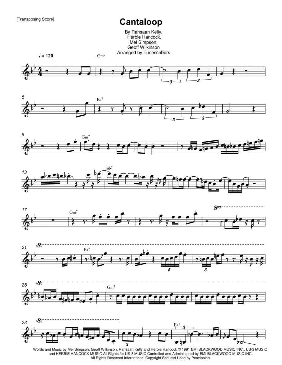 Cantaloop Trumpet Solo scores gallery preview page 1