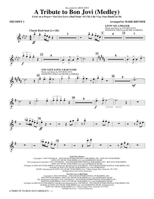 A Tribute To Bon Jovi (Medley) - Bb Trumpet 1