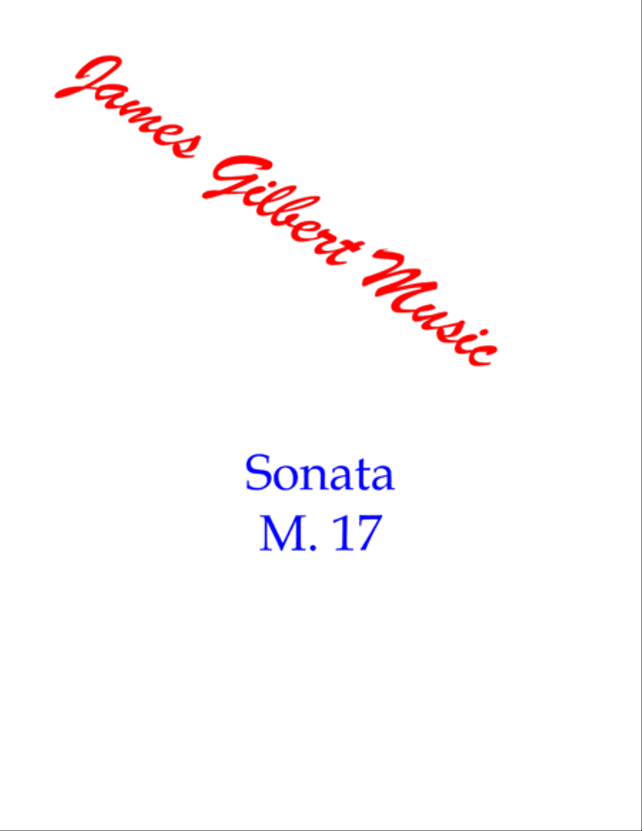 Sonata, M.17 Piano Solo scores gallery preview page 1