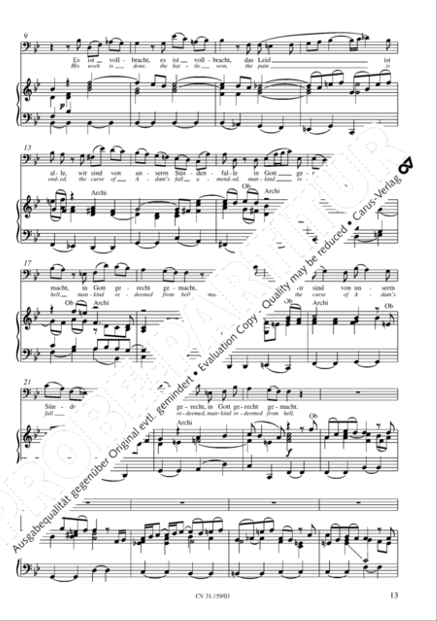Come ye, our way is up to Jerusalem (Sehet, wir gehn hinauf gen Jerusalem) 4-Part scores gallery preview page 14