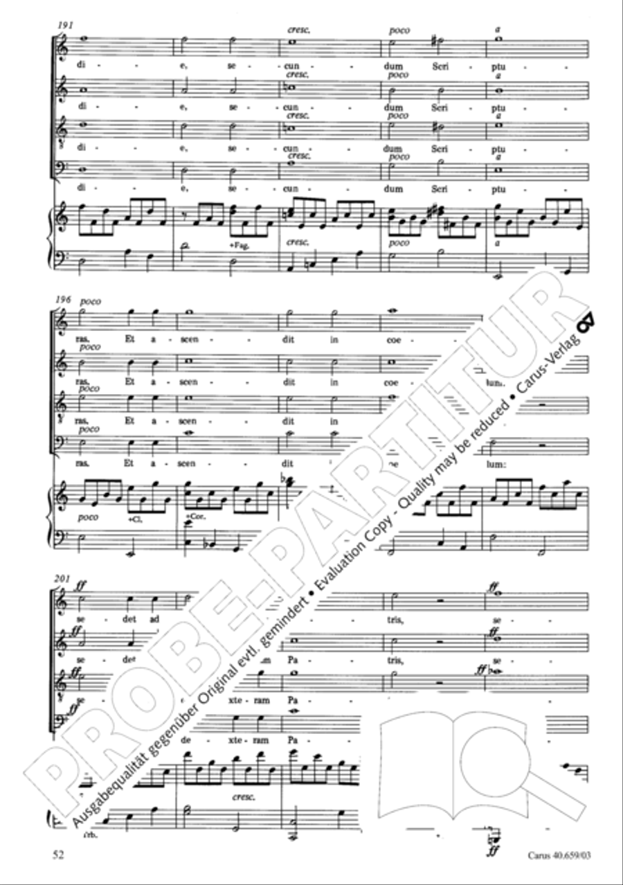 Mass in A flat major (Messe in As) 4-Part scores gallery preview page 53