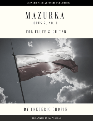 Book cover for Mazurka Opus 7, No. 1 (for Flute and Guitar)