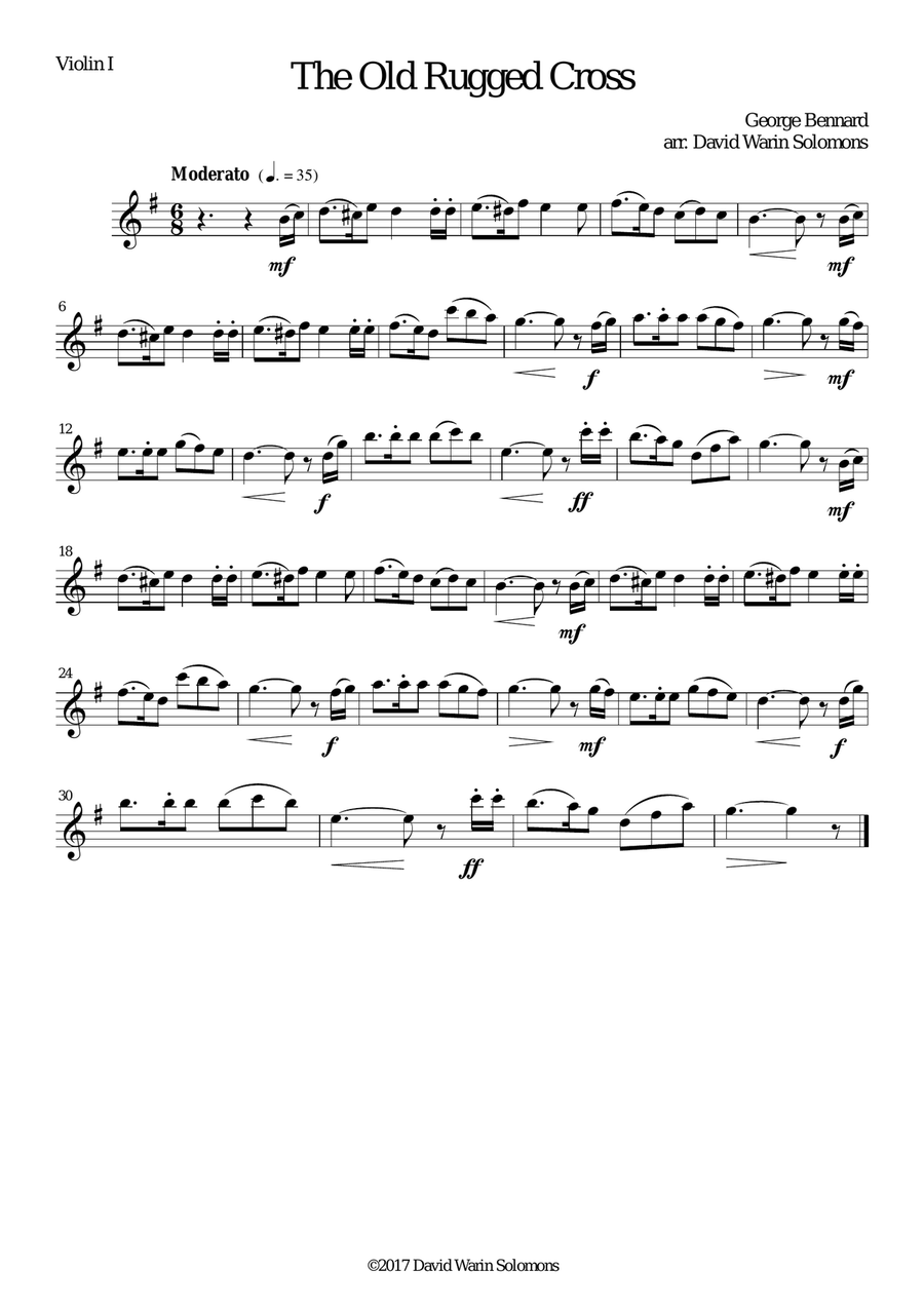 The Old Rugged Cross (original version) String Quartet String Quartet scores gallery preview page 3