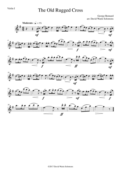 The Old Rugged Cross (original version) String Quartet image number null