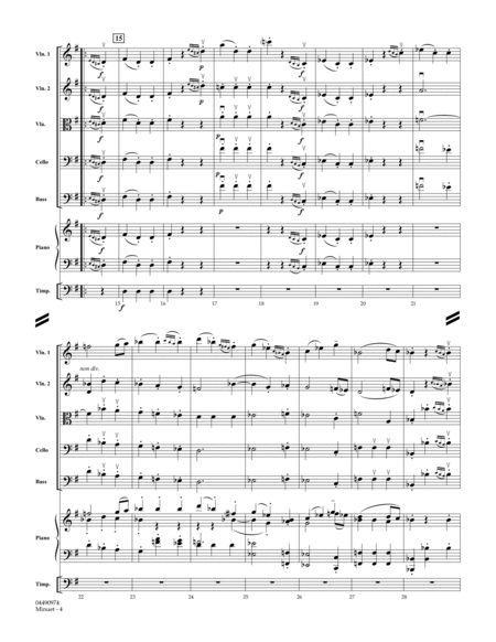 Minuet (from Symphony No. 88) - Full Score