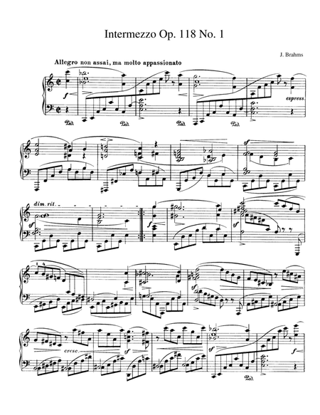 Brahms Intermezzo Op. 118 No. 1-6 Complete image number null