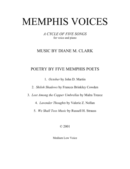 Memphis Voices (Medium Low Voice)