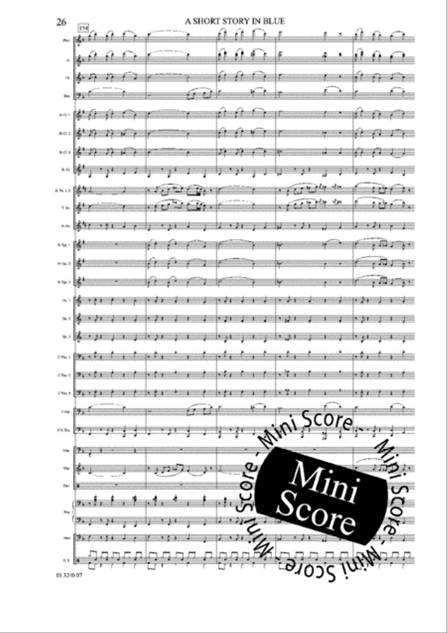 A Short Story in Blue Concert Band scores gallery preview page 32
