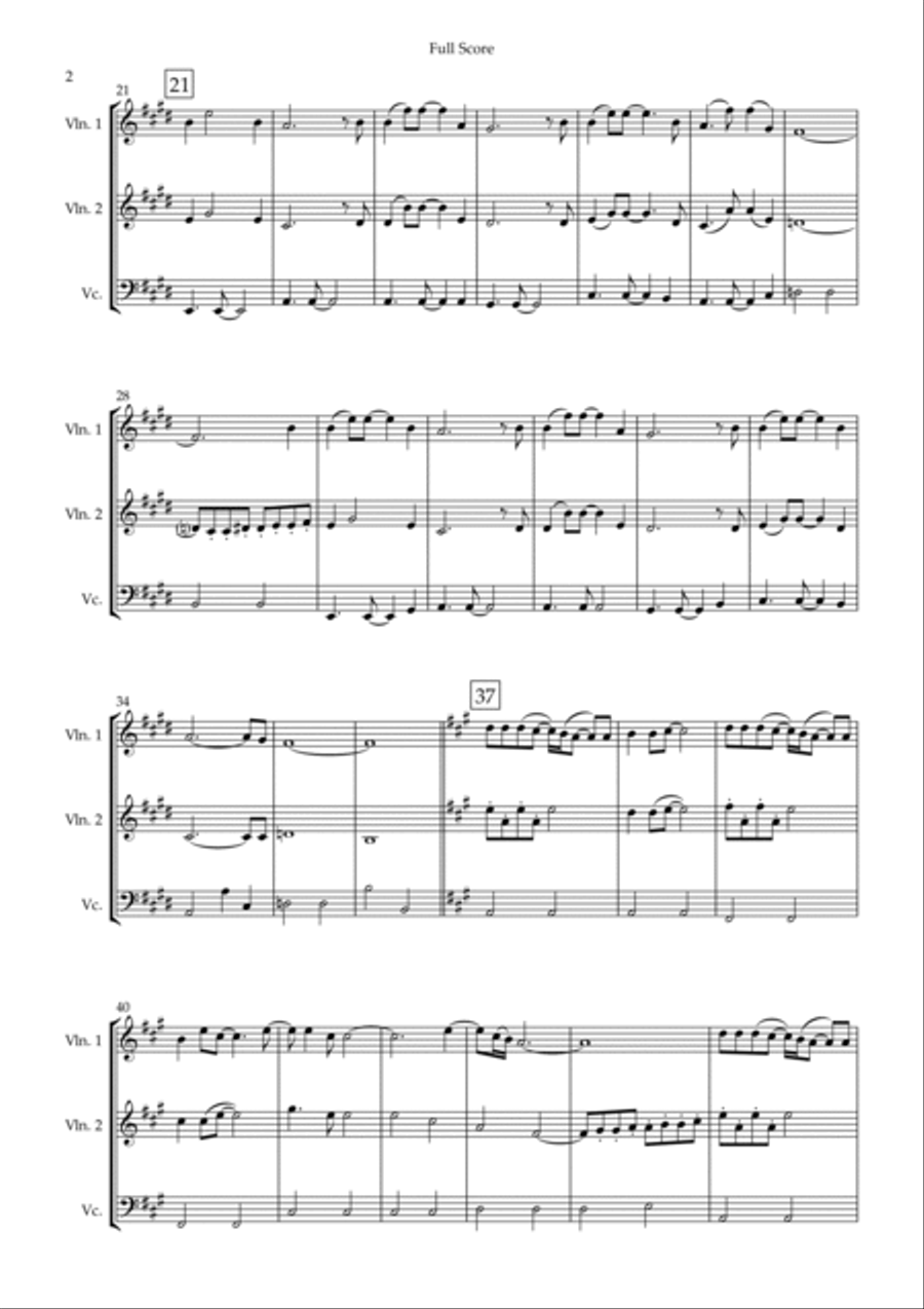 You'll Be In My Heart String Trio scores gallery preview page 2