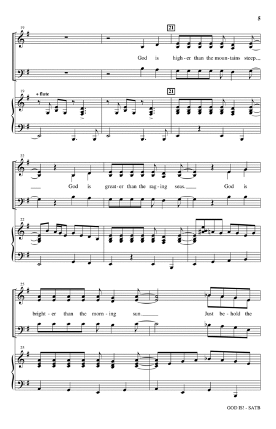 God Is! 4-Part scores gallery preview page 3