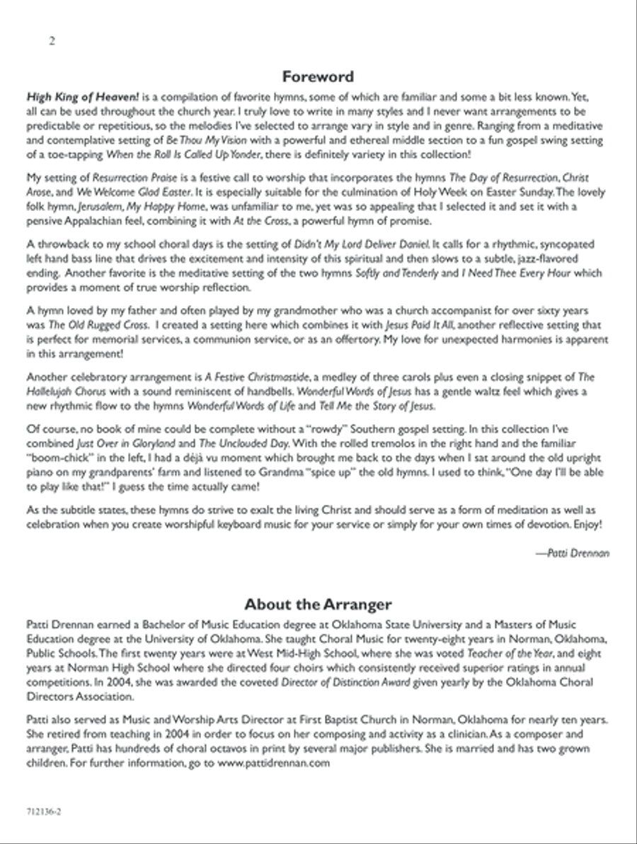 High King of Heaven Piano Solo scores gallery preview page 2