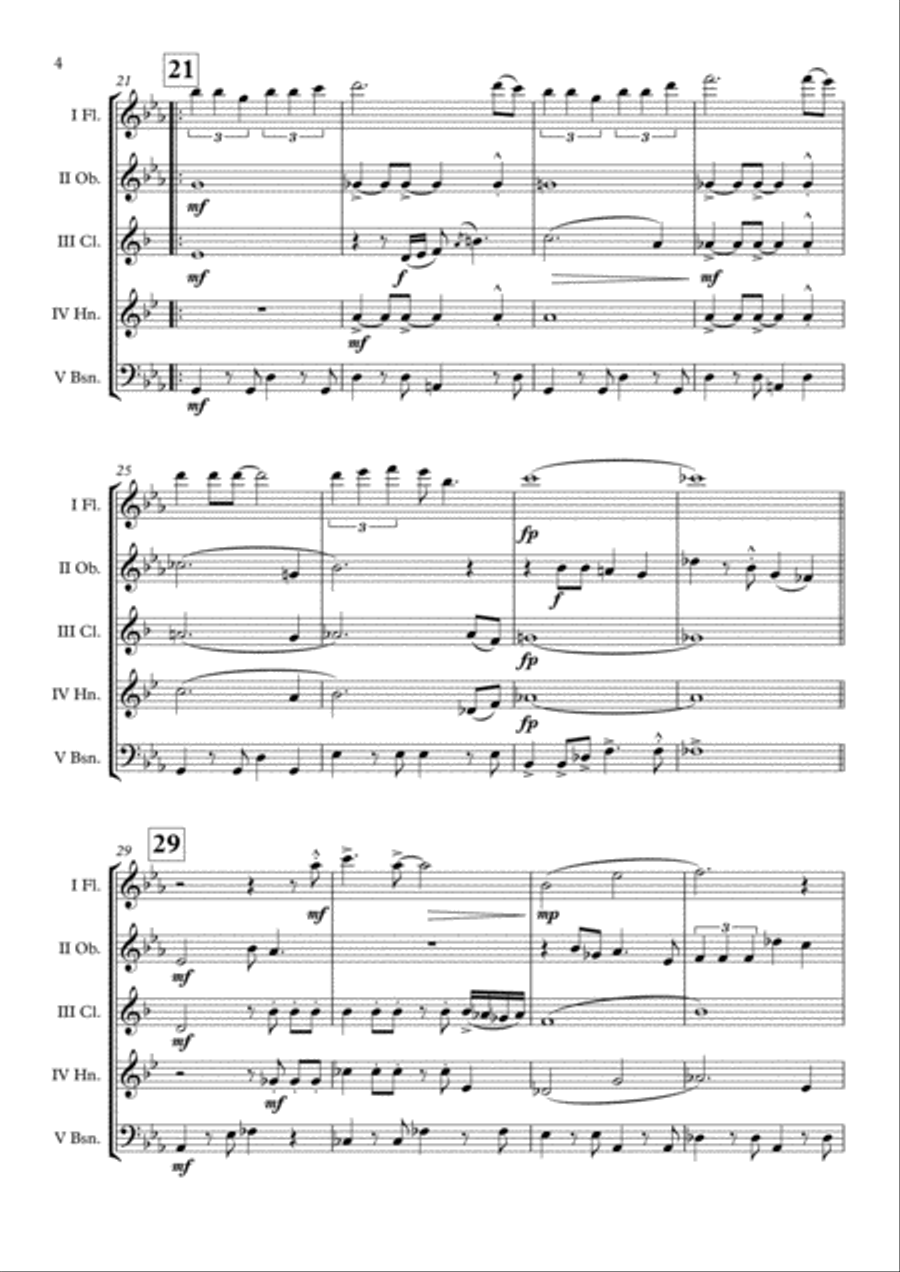 Goldfinger Woodwind Quintet scores gallery preview page 5