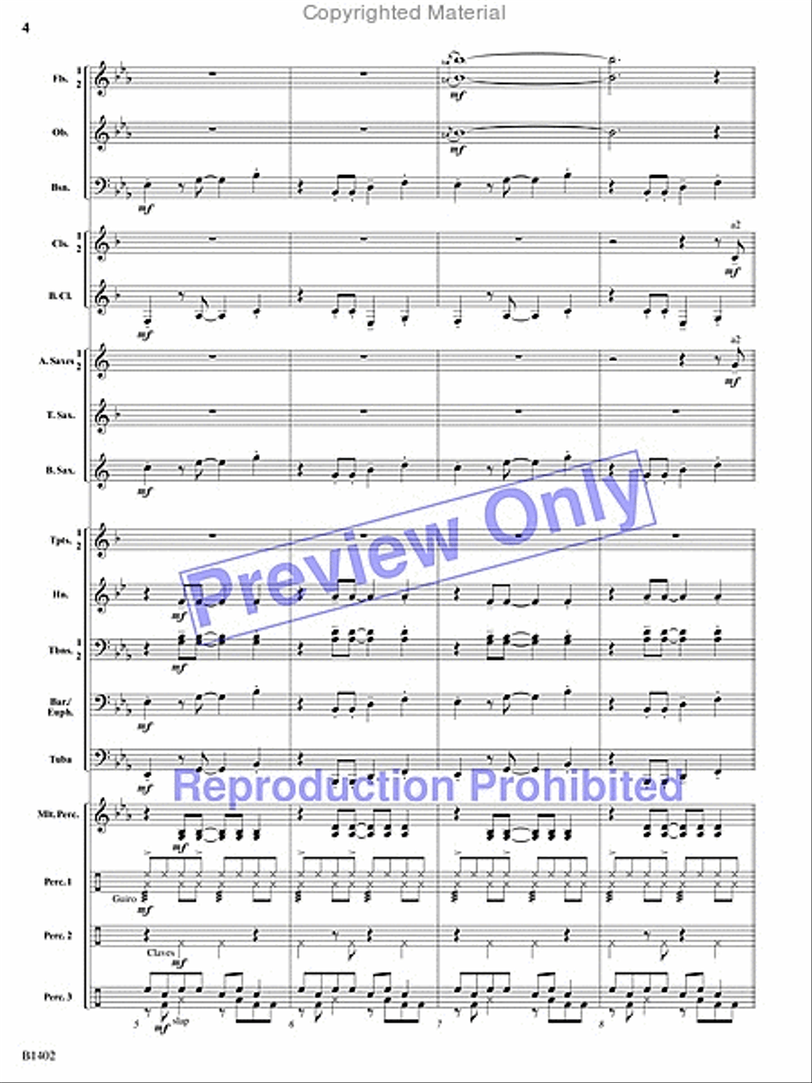 A Jammin' Caribbean Christmas Concert Band scores gallery preview page 3