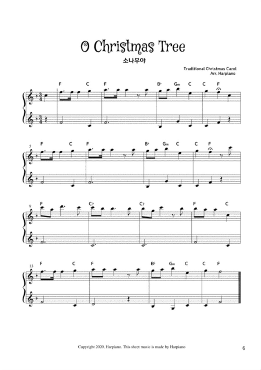 A Collection of Traditional Christmas Carols II (J to W, 17 songs) Handbell Choir scores gallery preview page 6