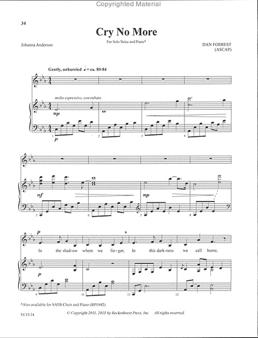 Sacred Solos of Dan Forrest - medium voice Medium Voice scores gallery preview page 12
